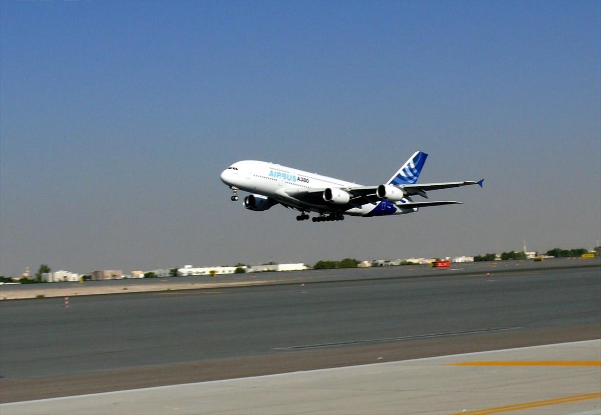A380 aircraft at Dubai International Airport