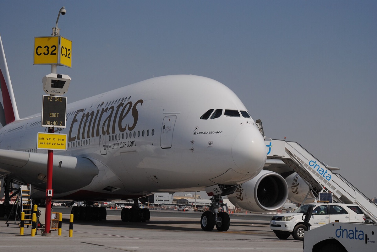 A380 aircraft at Dubai airport