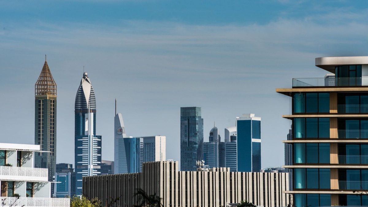 Dubai business district and financial institutions