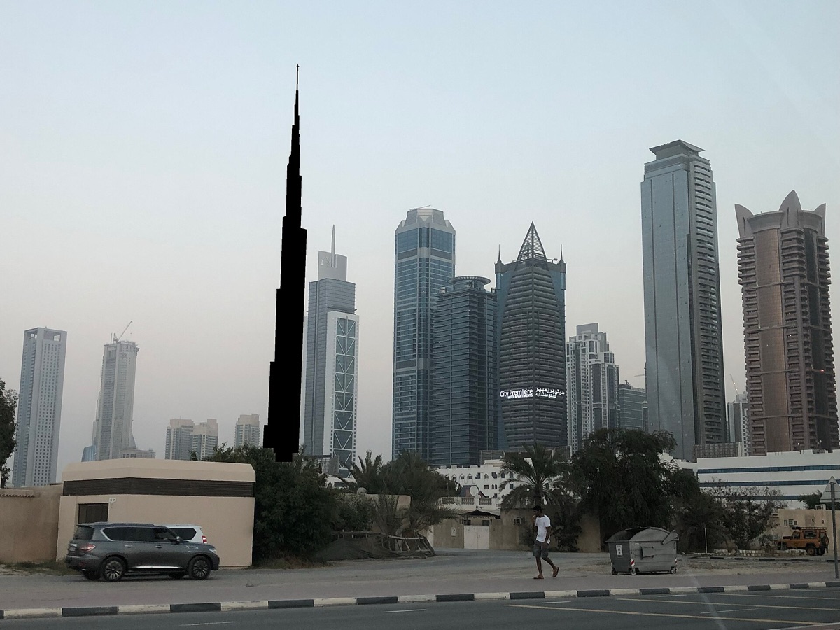 paisagem de dubai do deck da burj khalifa