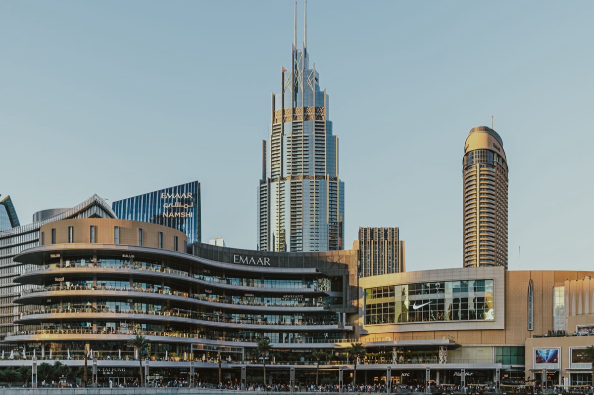 Vue extérieure du Dubai Mall