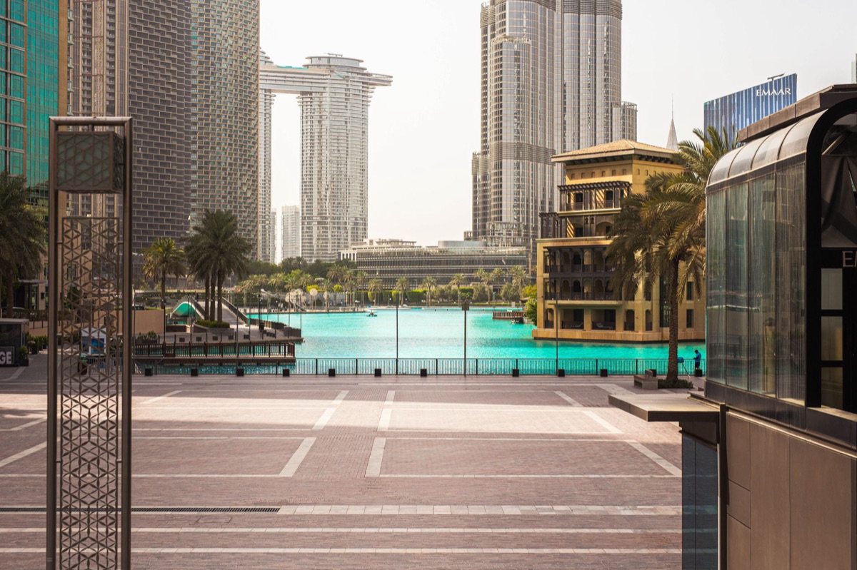 Dubai Mall Obelisk, Dubai, iconic landmark in a bustling shopping center