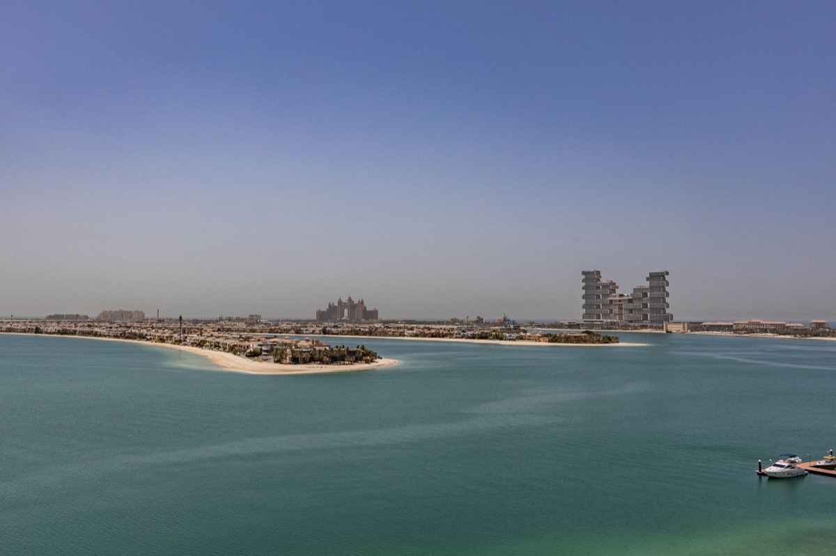 Dubai view from palm jumeir island