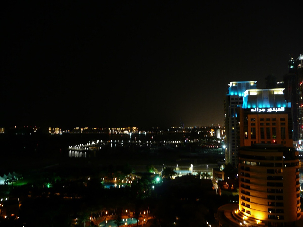 Dubai skyline at night