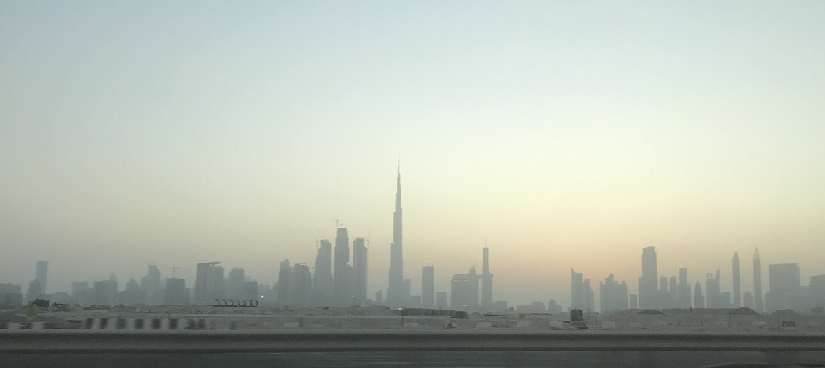 Dubai skyline sunset