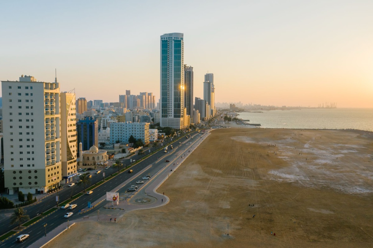 Ajman city center with dense urban population