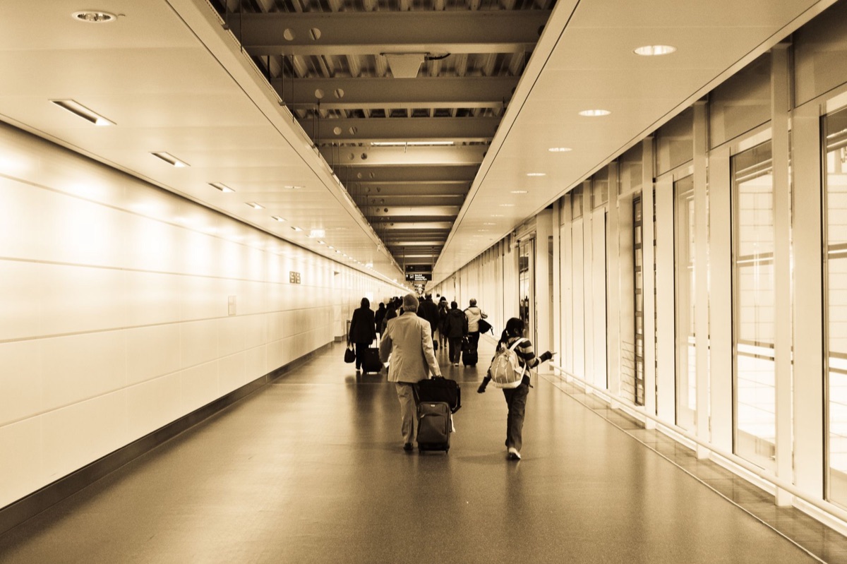 Fluchtbewegung von Dubai Airport Terminal 3