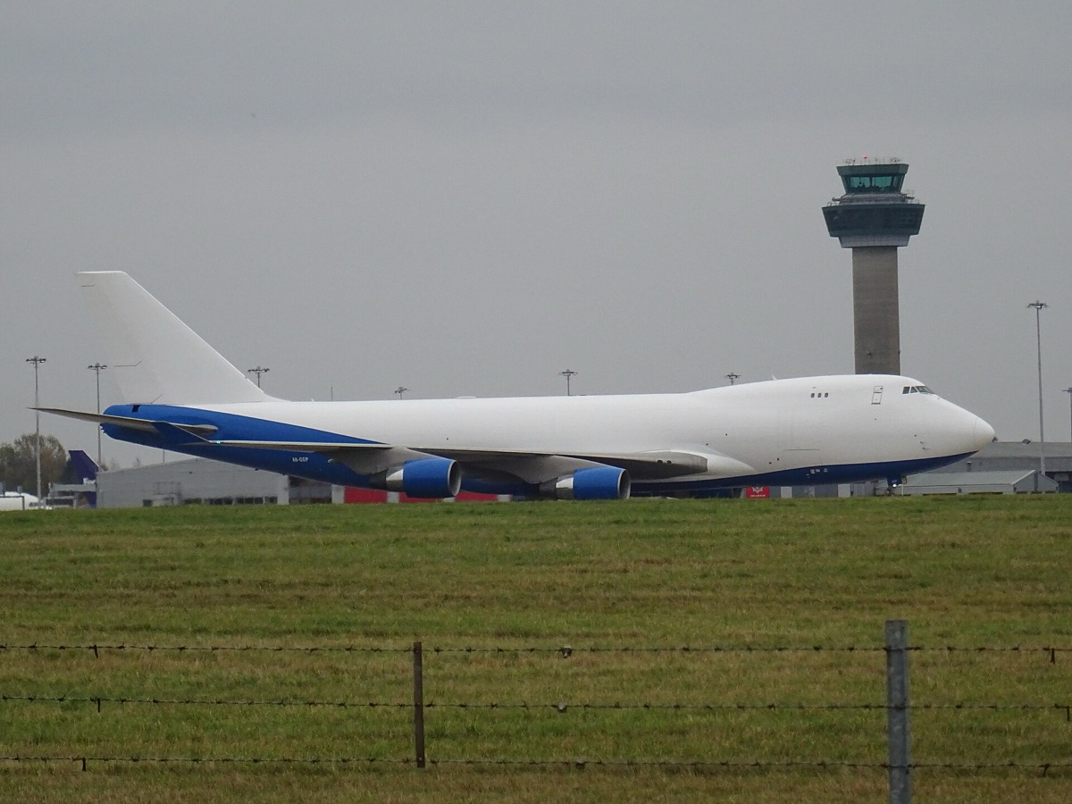 Aircraft landing at Dubai airport