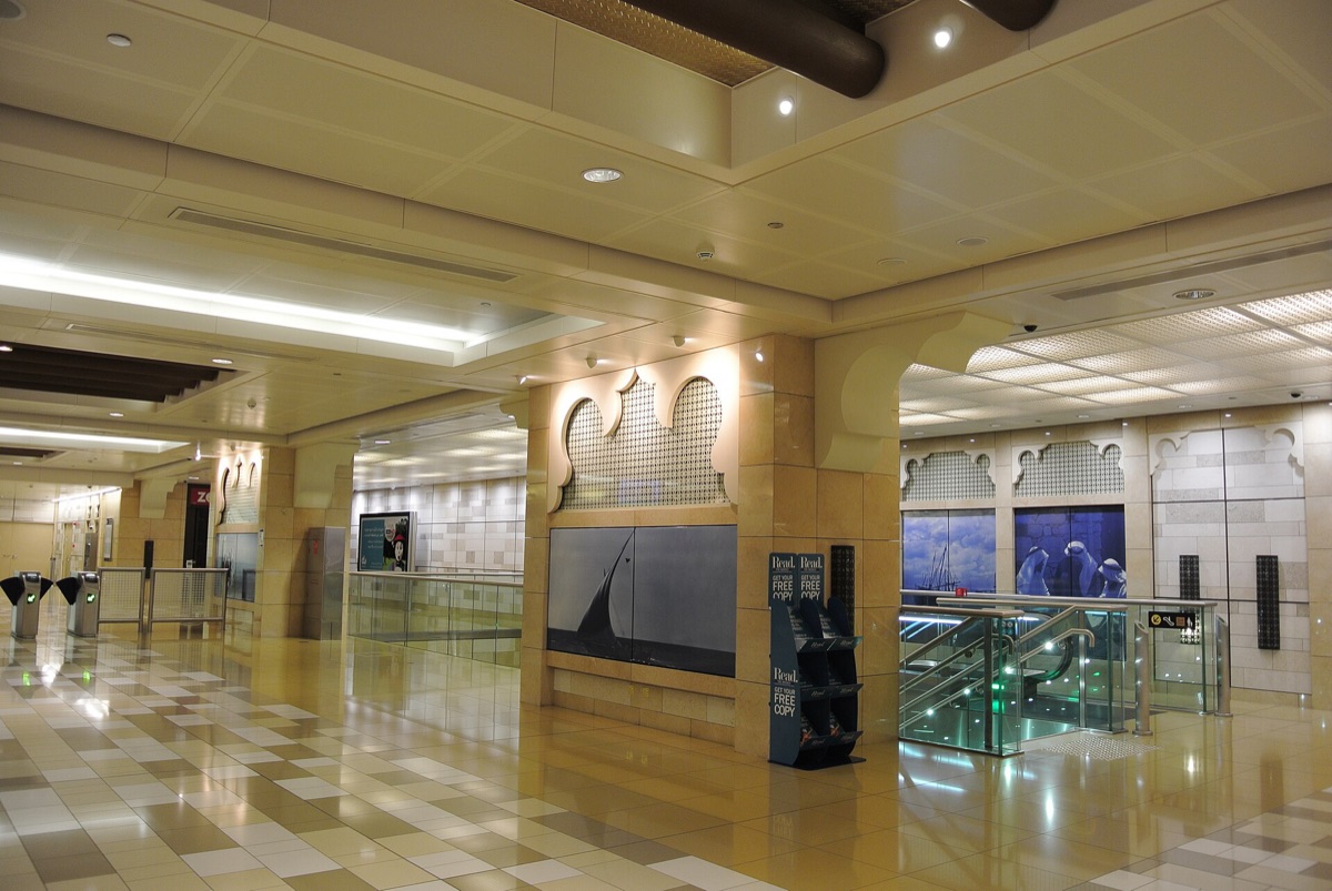 Dubai geography map showing Persian Gulf and creek