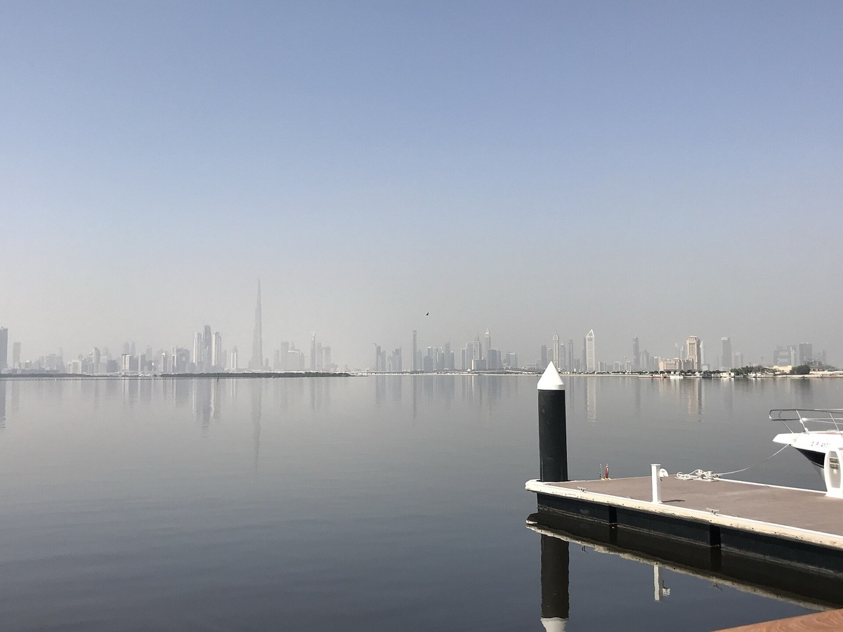 Dubai skyline from the creek along the Persian Gulf
